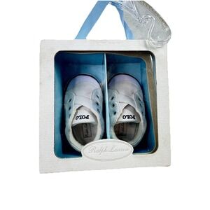 Polo Ralph Lauren Infant Baby Boy Shoes Size‎ 2 / 6 - 9 Months Sneaker White